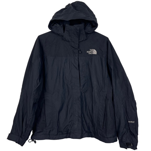 The North Face HyVent Ski Shell Jacket Waterproof Women's Small S Hooded Black - Picture 1 of 12